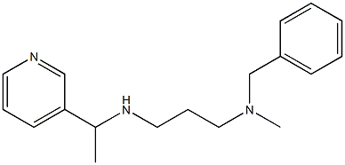 benzyl(methyl)(3-{[1-(pyridin-3-yl)ethyl]amino}propyl)amine 구조식 이미지