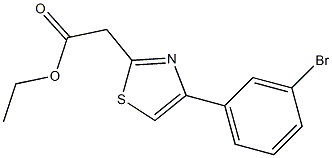ethyl 2-[4-(3-bromophenyl)-1,3-thiazol-2-yl]acetate 구조식 이미지