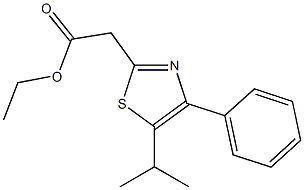 ethyl 2-[4-phenyl-5-(propan-2-yl)-1,3-thiazol-2-yl]acetate 구조식 이미지
