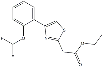 ethyl 2-{4-[2-(difluoromethoxy)phenyl]-1,3-thiazol-2-yl}acetate 구조식 이미지