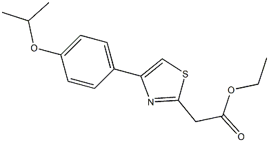 ethyl 2-{4-[4-(propan-2-yloxy)phenyl]-1,3-thiazol-2-yl}acetate Structure