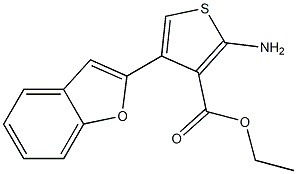 ethyl 2-amino-4-(1-benzofuran-2-yl)thiophene-3-carboxylate 구조식 이미지