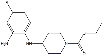 ethyl 4-[(2-amino-4-fluorophenyl)amino]piperidine-1-carboxylate Structure