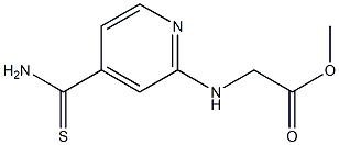 methyl {[4-(aminocarbonothioyl)pyridin-2-yl]amino}acetate Structure