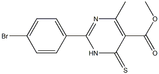 methyl 2-(4-bromophenyl)-4-methyl-6-thioxo-1,6-dihydropyrimidine-5-carboxylate 구조식 이미지