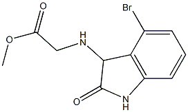 methyl 2-[(4-bromo-2-oxo-2,3-dihydro-1H-indol-3-yl)amino]acetate 구조식 이미지