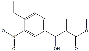 methyl 2-[(4-ethyl-3-nitrophenyl)(hydroxy)methyl]prop-2-enoate 구조식 이미지