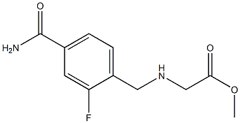 methyl 2-{[(4-carbamoyl-2-fluorophenyl)methyl]amino}acetate Structure