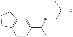 methyl 2-{[1-(2,3-dihydro-1H-inden-5-yl)ethyl]amino}acetate Structure