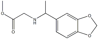 methyl 2-{[1-(2H-1,3-benzodioxol-5-yl)ethyl]amino}acetate 구조식 이미지