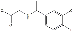 methyl 2-{[1-(3-chloro-4-fluorophenyl)ethyl]amino}acetate Structure