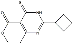 methyl 2-cyclobutyl-4-methyl-6-thioxo-1,6-dihydropyrimidine-5-carboxylate Structure