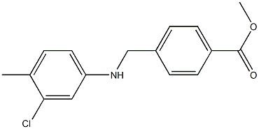 methyl 4-{[(3-chloro-4-methylphenyl)amino]methyl}benzoate Structure