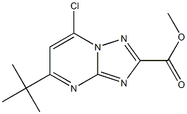 methyl 5-tert-butyl-7-chloro[1,2,4]triazolo[1,5-a]pyrimidine-2-carboxylate Structure