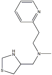 methyl[2-(pyridin-2-yl)ethyl](1,3-thiazolidin-4-ylmethyl)amine 구조식 이미지