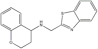 N-(1,3-benzothiazol-2-ylmethyl)-3,4-dihydro-2H-1-benzopyran-4-amine Structure