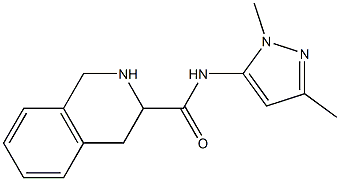 N-(1,3-dimethyl-1H-pyrazol-5-yl)-1,2,3,4-tetrahydroisoquinoline-3-carboxamide Structure