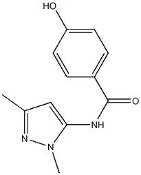 N-(1,3-dimethyl-1H-pyrazol-5-yl)-4-hydroxybenzamide 구조식 이미지