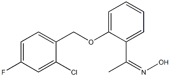 N-(1-{2-[(2-chloro-4-fluorophenyl)methoxy]phenyl}ethylidene)hydroxylamine 구조식 이미지