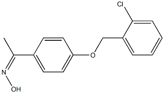 N-(1-{4-[(2-chlorophenyl)methoxy]phenyl}ethylidene)hydroxylamine 구조식 이미지