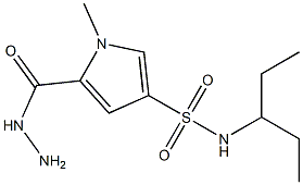 N-(1-ethylpropyl)-5-(hydrazinocarbonyl)-1-methyl-1H-pyrrole-3-sulfonamide 구조식 이미지