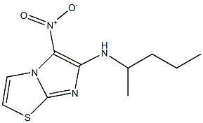 N-(1-methylbutyl)-5-nitroimidazo[2,1-b][1,3]thiazol-6-amine 구조식 이미지