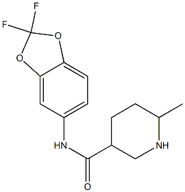 N-(2,2-difluoro-2H-1,3-benzodioxol-5-yl)-6-methylpiperidine-3-carboxamide Structure