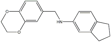 N-(2,3-dihydro-1,4-benzodioxin-6-ylmethyl)-2,3-dihydro-1H-inden-5-amine Structure