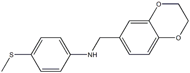 N-(2,3-dihydro-1,4-benzodioxin-6-ylmethyl)-4-(methylsulfanyl)aniline 구조식 이미지