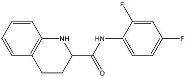 N-(2,4-difluorophenyl)-1,2,3,4-tetrahydroquinoline-2-carboxamide 구조식 이미지