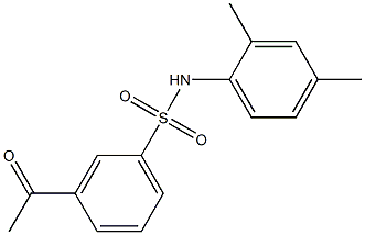 N-(2,4-dimethylphenyl)-3-acetylbenzene-1-sulfonamide Structure