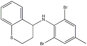 N-(2,6-dibromo-4-methylphenyl)-3,4-dihydro-2H-1-benzothiopyran-4-amine 구조식 이미지