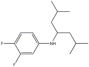 N-(2,6-dimethylheptan-4-yl)-3,4-difluoroaniline 구조식 이미지