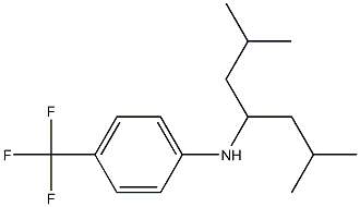 N-(2,6-dimethylheptan-4-yl)-4-(trifluoromethyl)aniline 구조식 이미지