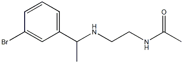 N-(2-{[1-(3-bromophenyl)ethyl]amino}ethyl)acetamide 구조식 이미지