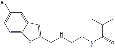 N-(2-{[1-(5-bromo-1-benzofuran-2-yl)ethyl]amino}ethyl)-2-methylpropanamide Structure