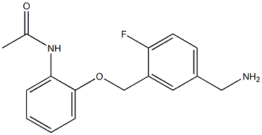 N-(2-{[5-(aminomethyl)-2-fluorophenyl]methoxy}phenyl)acetamide 구조식 이미지