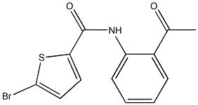 N-(2-acetylphenyl)-5-bromothiophene-2-carboxamide 구조식 이미지
