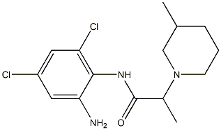 N-(2-amino-4,6-dichlorophenyl)-2-(3-methylpiperidin-1-yl)propanamide 구조식 이미지