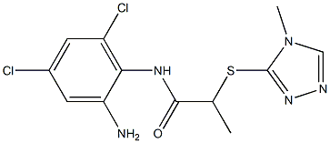 N-(2-amino-4,6-dichlorophenyl)-2-[(4-methyl-4H-1,2,4-triazol-3-yl)sulfanyl]propanamide 구조식 이미지