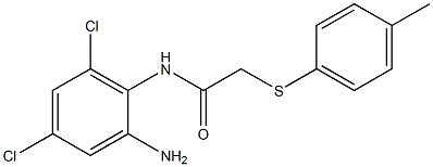 N-(2-amino-4,6-dichlorophenyl)-2-[(4-methylphenyl)sulfanyl]acetamide 구조식 이미지