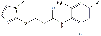 N-(2-amino-4,6-dichlorophenyl)-3-[(1-methyl-1H-imidazol-2-yl)sulfanyl]propanamide Structure