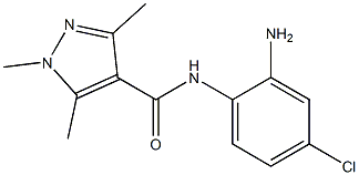 N-(2-amino-4-chlorophenyl)-1,3,5-trimethyl-1H-pyrazole-4-carboxamide 구조식 이미지