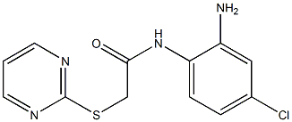 N-(2-amino-4-chlorophenyl)-2-(pyrimidin-2-ylsulfanyl)acetamide 구조식 이미지