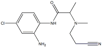 N-(2-amino-4-chlorophenyl)-2-[(2-cyanoethyl)(methyl)amino]propanamide 구조식 이미지