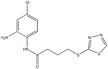 N-(2-amino-4-chlorophenyl)-4-(1,3,4-thiadiazol-2-ylsulfanyl)butanamide Structure