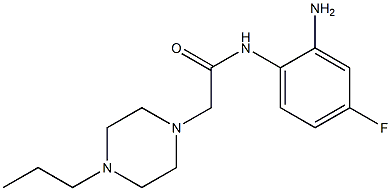 N-(2-amino-4-fluorophenyl)-2-(4-propylpiperazin-1-yl)acetamide 구조식 이미지