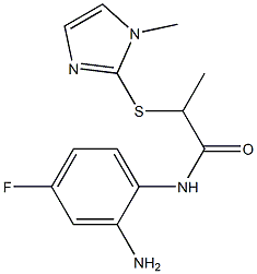 N-(2-amino-4-fluorophenyl)-2-[(1-methyl-1H-imidazol-2-yl)sulfanyl]propanamide Structure