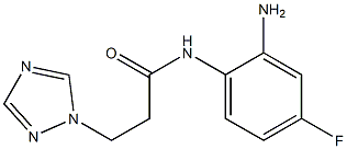 N-(2-amino-4-fluorophenyl)-3-(1H-1,2,4-triazol-1-yl)propanamide 구조식 이미지