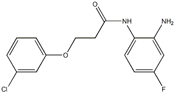 N-(2-amino-4-fluorophenyl)-3-(3-chlorophenoxy)propanamide Structure